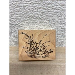 1995 Petaluma Water Splash Wood Mounted Rubber Stamp
